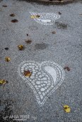 Sprayed lace hearts